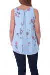 TOP DRAPES FLOWERS 9136 BLUE