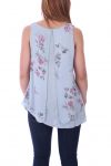 TOP DRAPE FLEURS 9136 GRIS