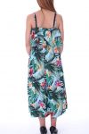 KLEID DRUCKT TROPICAL 9131 BLAU