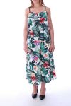 KLEID DRUCKT TROPICAL 9131 WEIß