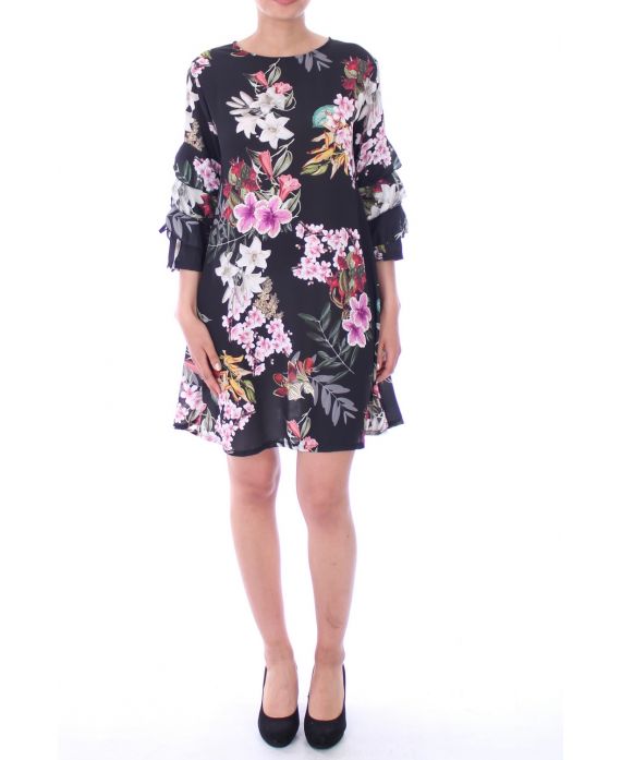 DRESS PRINTS FLORAL 9125 BLACK