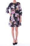 KLEID GEDRUCKT BLUMEN 9125 SCHWARZ