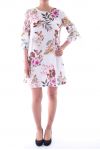 KLEID GEDRUCKT BLUMEN 9125 WEIß