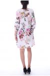 KLEID GEDRUCKT BLUMEN 9125 WEIß