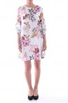 JURK PRINTS VAN BLOEMEN 9125 WIT