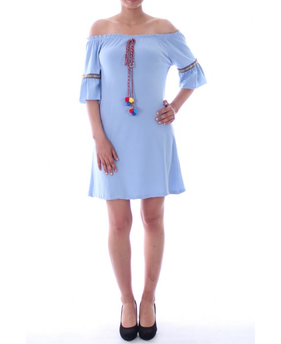 DRESS POMPOM 9127'AZUR