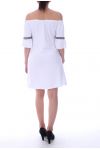 ROBE POMPOM 9127 BLANC