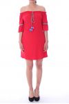 KLEID POMPOM 9127 ROT