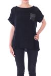 TOP POCKET PAILLETEE 9135 BLACK