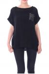 TOP POCKET PAILLETEE 9135 BLACK