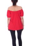 TOP AUSSCHNITT PERLEN 9129 ROT