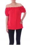 TOP ESCOTE DE CUENTAS 9129 ROJO