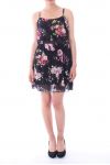 DRESS PRINTED FLOWERS 9138 BLACK