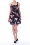 DRESS PRINTED FLOWERS 9138 BLACK