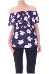 TOP FLORAL DRUCKT 9002 MARINE