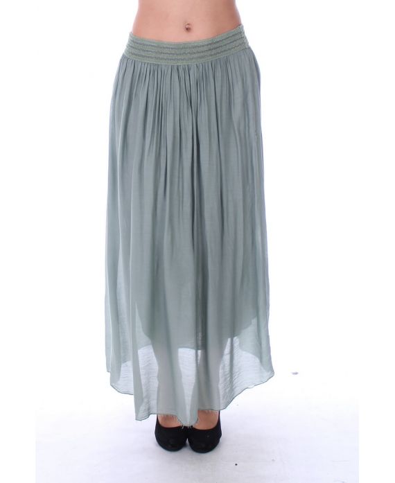 LONG SKIRT SILK 9142 KHAKI