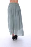 LONG SKIRT SILK 9142 KHAKI