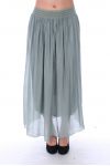 LONG SKIRT SILK 9142 KHAKI