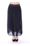 LONG SKIRT SILK 9142 BLACK