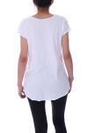 T-SHIRT POCHE SEQUIN 9148 BLANC