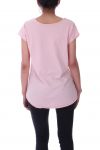 T-SHIRT POCHE SEQUIN 9148 ROSE