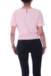 TOP CON PERLINE CRAVATTA 9140 ROSA