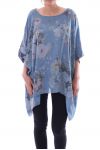 TUNIEK ASYMMETRISCHE KAP 9168 BLAUW