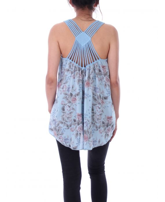 TOP OPEN BACK 9166 BLUE