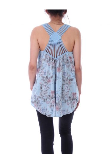 TOP OPEN BACK 9166 BLUE