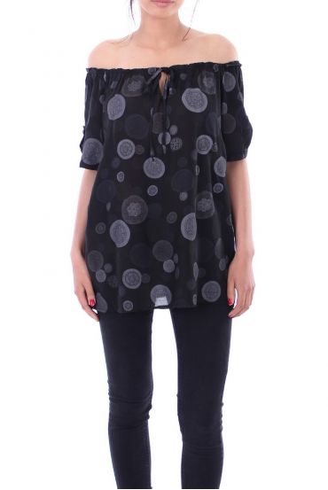 TUNIC PRINTED 9165 BLACK