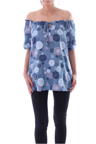 TUNIC PRINTED 9165 BLUE