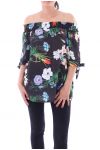 TOP FLOWERY 9161 BLACK