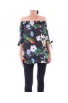 TOP DE FLORES 9161 NEGRO