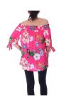 TOP DE FLORES 9161 FUSHIA