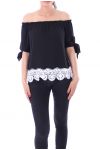 LACE TOP KRALEN 9160 ZWART