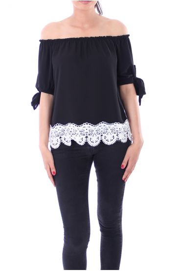 LACE TOP BEADING 9160 BLACK