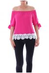 LACE TOP KRALEN 9160 FUSHIA