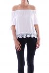 TOP DE ENCAJE REBORDEAR 9160 BLANCO