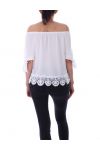 LACE TOP BEADING 9160 WHITE