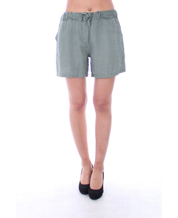 LINEN SHORTS, 9139 KHAKI