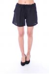 LINEN SHORTS, 9139 BLACK