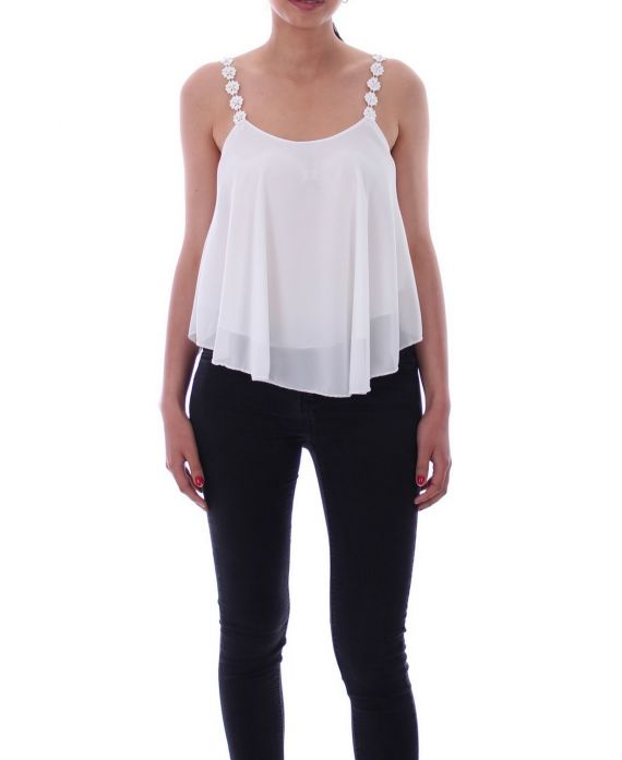 TOP SIN TIRANTES DE LUJO 9148 BLANCO