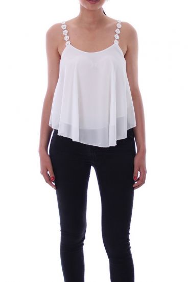 TOP SIN TIRANTES DE LUJO 9148 BLANCO