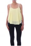 TOP SENZA SPALLINE FANTASIA 9148 GIALLO