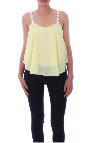 TOP BRETELLES FANTAISIE 9148 JAUNE