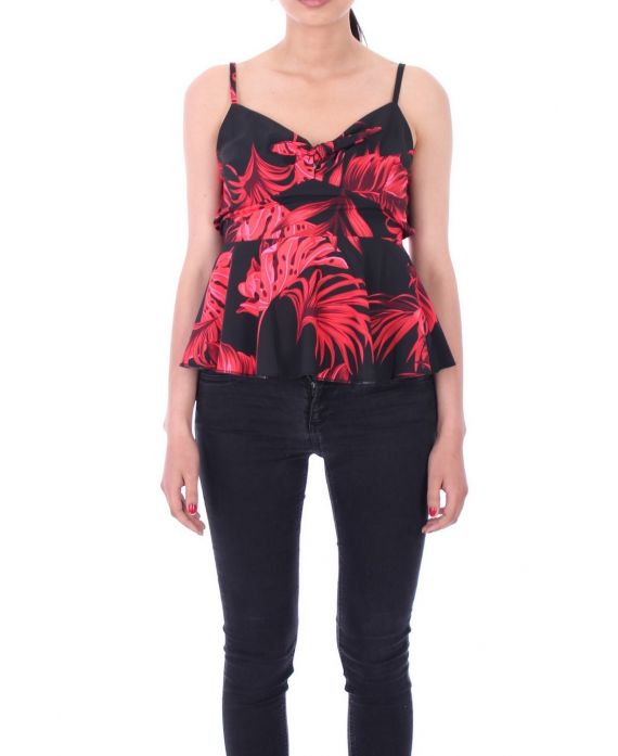 TOP DRUCKT TROPICAL 9149 SCHWARZ