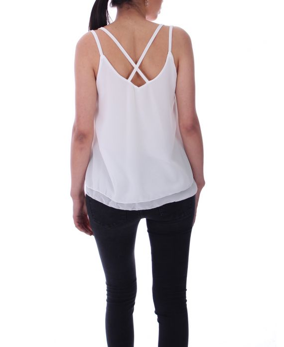 TOP BACK CROSS WHITE