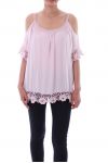 TUNIEK SCHOUDERS DENUDEES 9169 ROZE