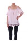 TUNIEK SCHOUDERS DENUDEES 9169 ROZE