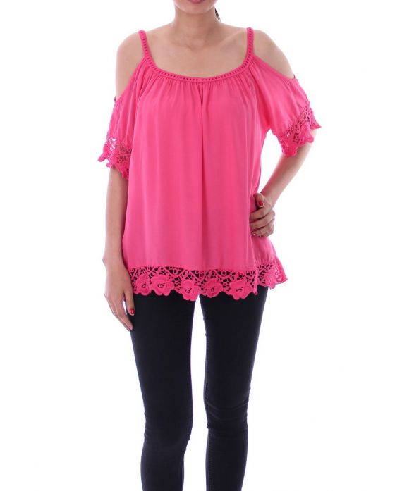 TUNIC SHOULDERS DENUDEES 9169 FUSHIA